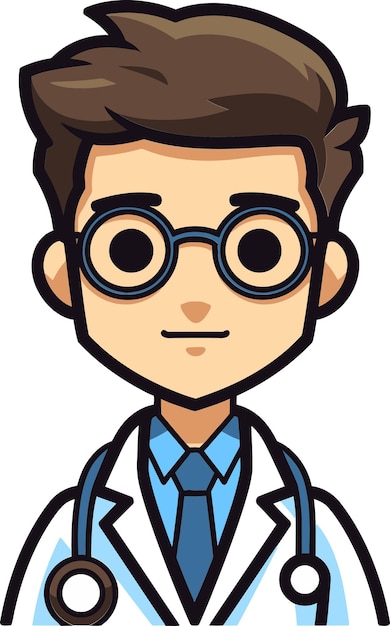 Doctor vector art mestrado médico gráficos médicos ilustrados em expressões de vector doctor