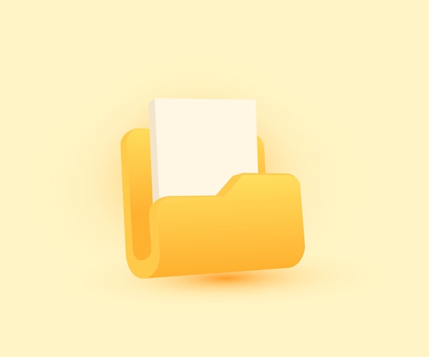 Documento de pasta de ícones 3D novo vetor de design de ideia