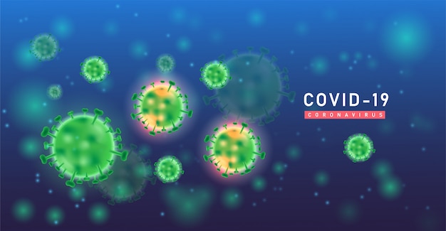 Doença de coronavírus covid-19 infecção. células respiratórias do vírus da influenza patogênica da china