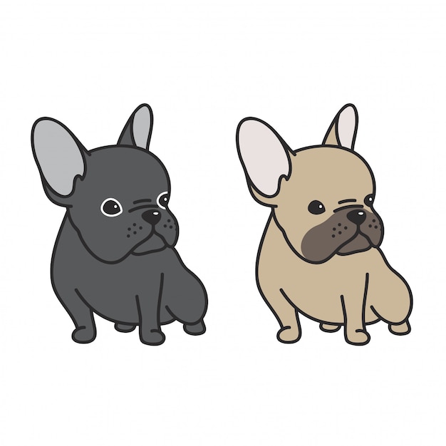 Dog vector french bulldog animal de estimação filhote de cachorro dos desenhos animados