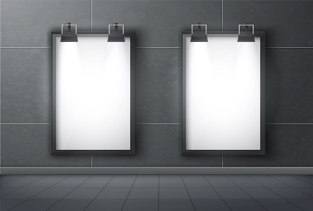 Dois blocos de papel em branco na parede cinza