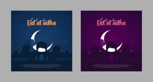 Dois cartazes para a celebração do eid alha