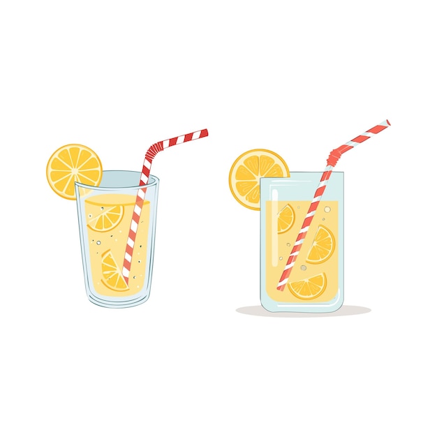 dois copos de limonada e uma foto de dois limonadas