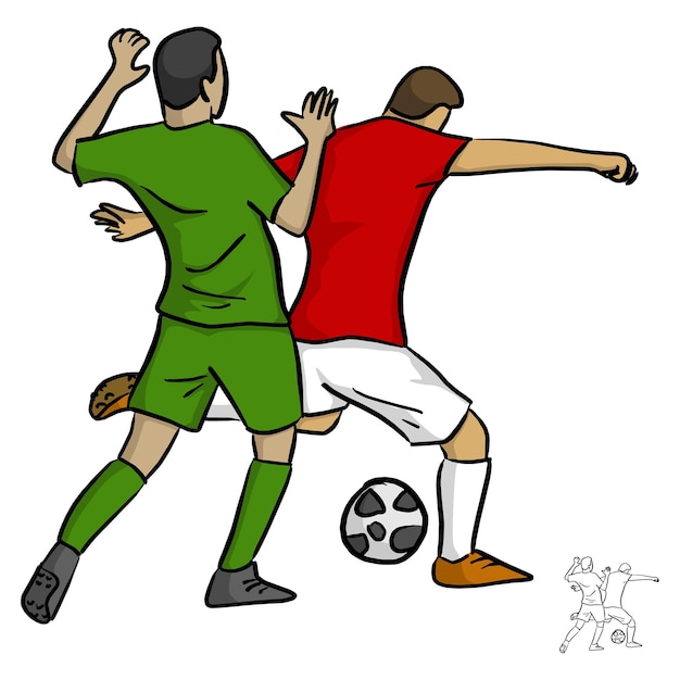 Pessoas Jogando Futebol No Quintal. Ilustração Vetorial Plana Royalty Free  SVG, Cliparts, Vetores, e Ilustrações Stock. Image 171266849