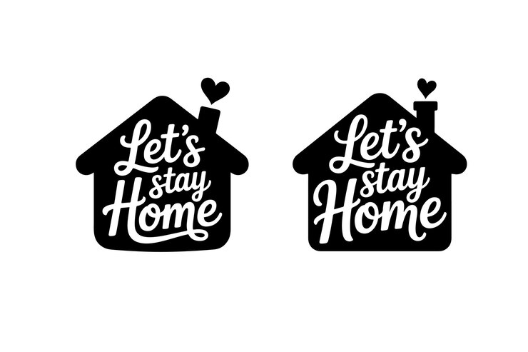 Vetor dois ícones de casas com letras isoladas em branco