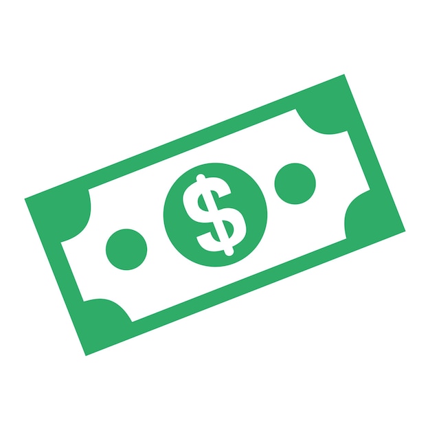 Dólares em um fundo branco. ilustração de dólar em fundo transparente