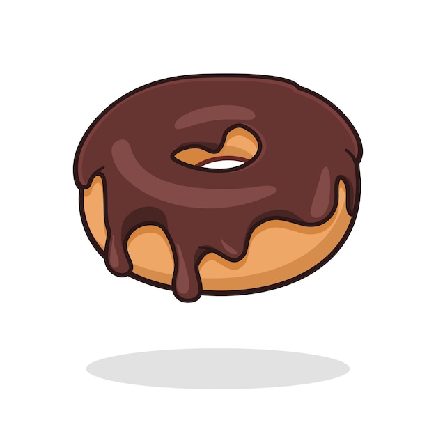 Donut com glasura castanha, chocolate, donut, cacau, donut.