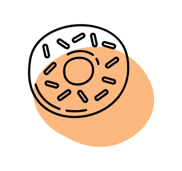 Donut doodle icon