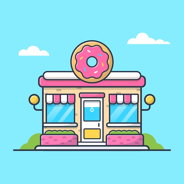 Donut shop icon ilustração