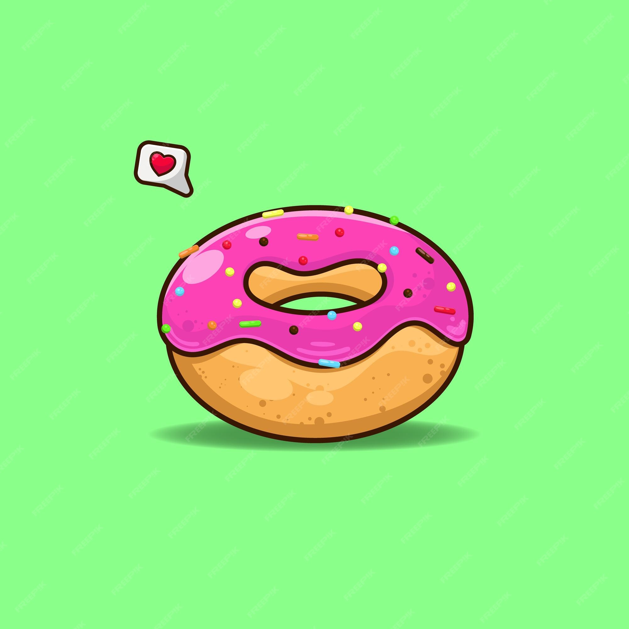 desenho de donut com personagens fofinhos 6730367 Vetor no Vecteezy