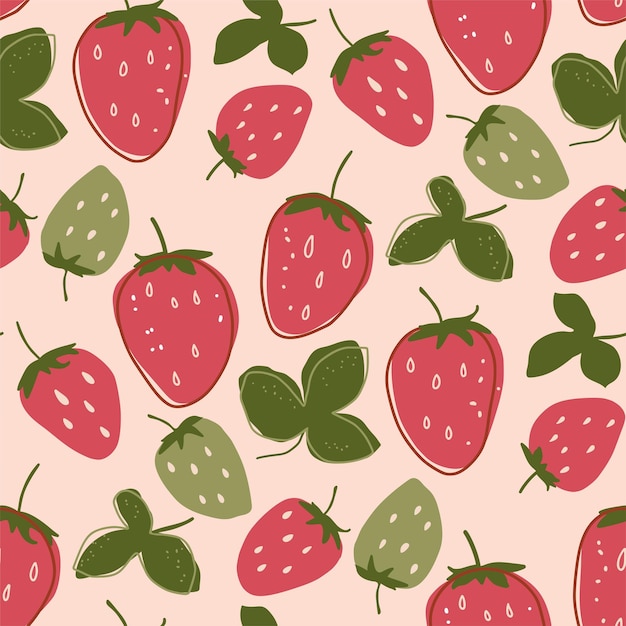 Doodle de desenho de frutas de verão sem costura padrão
