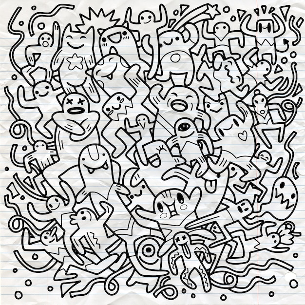 Doodle de desenho de mão