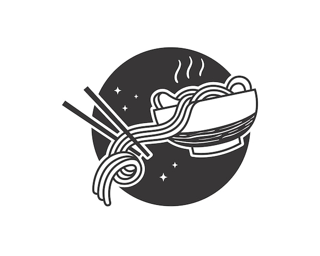 Doodle design de macarrão japonês