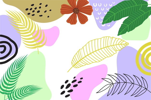 Vetor doodle floral background 7