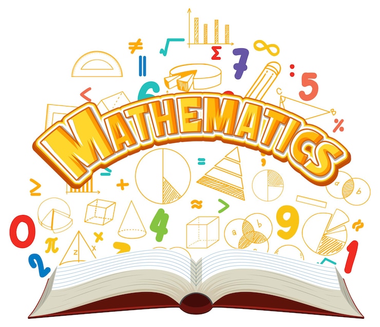 Vetor doodle fórmula matemática com fonte matemática