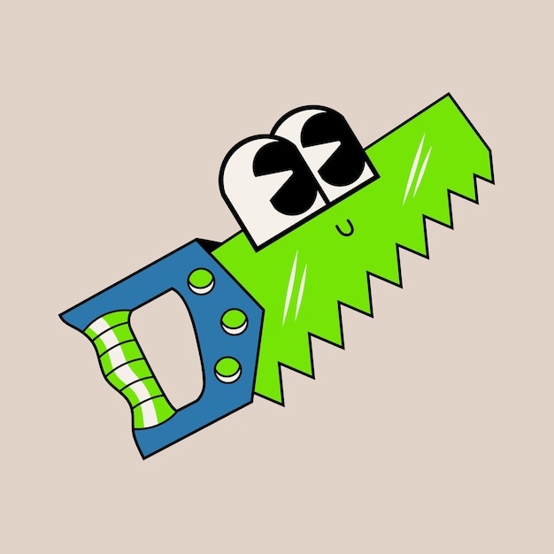 Doodle ilustração de personagem fofo viu adesivo