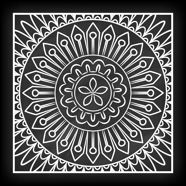 Doodle mandala flower