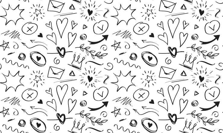 Vetor doodle padrão sem emenda