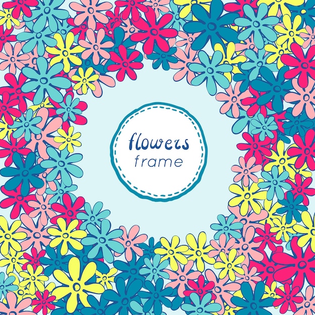 Doodle quadro de flores