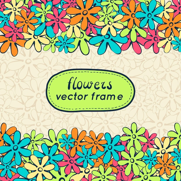 Doodle quadro de flores