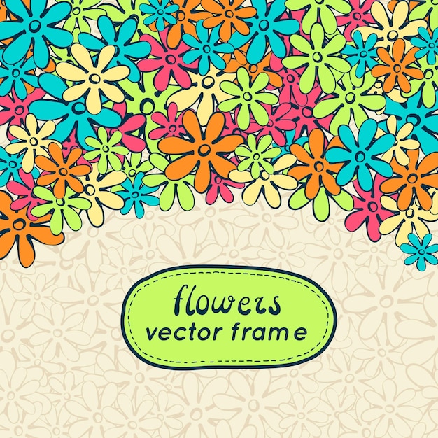 Doodle quadro de flores