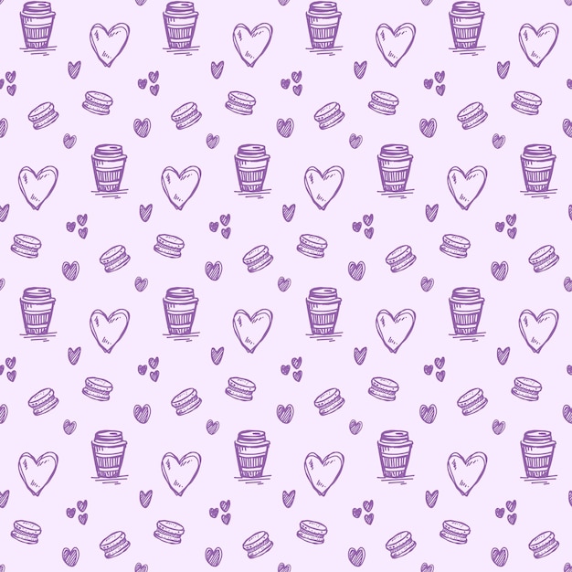 Doodle seamless pattern design background