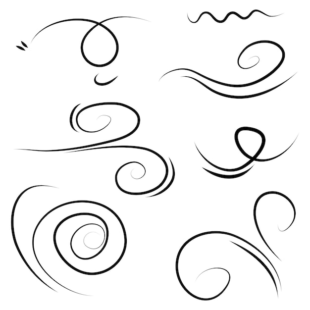 Doodle vento ilustração vetorial estilo desenhado à mão