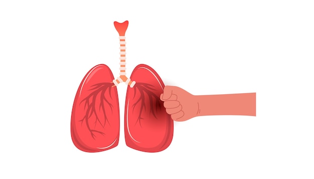 Dor nos pulmões devido a uma doença. batidas de punho humano