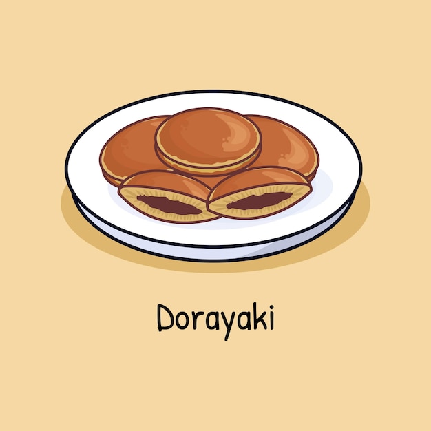 Dorayaki bolo japonês comida asiática saborosa