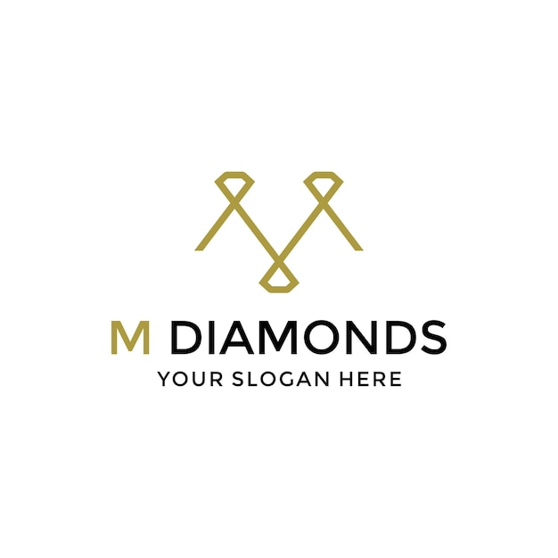 Download do modelo de design de logotipo de carta diamante