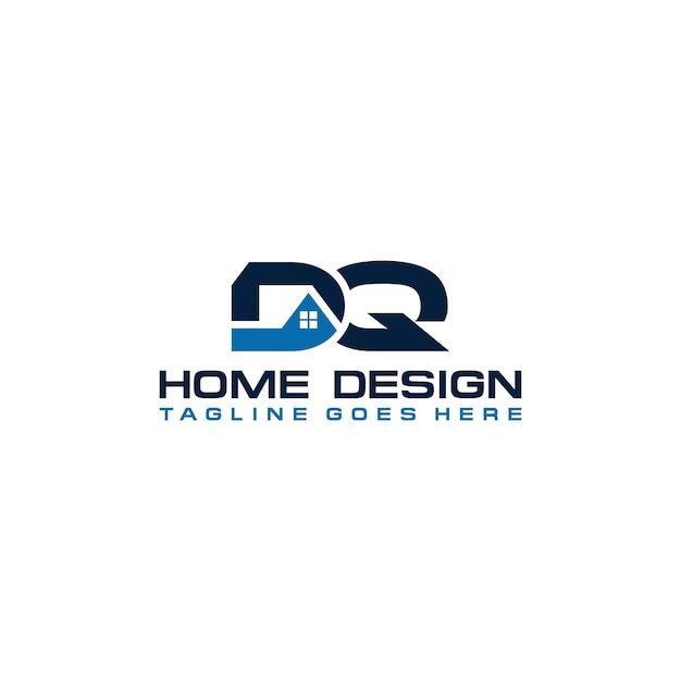 Vetor dq inicial casa ou design vetorial de logotipo imobiliário