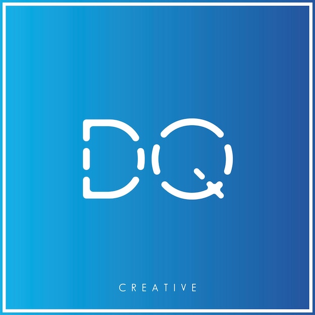 Vetor dq premium vector latter logo design ilustração de logotipo minimalista design gráfico desenho de monograma