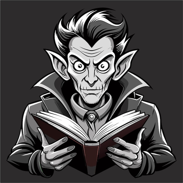 Vetor drácula frankenstein monstro zumbi vampiro desenhado à mão personagem de desenho animado adesivo conceito de ícone