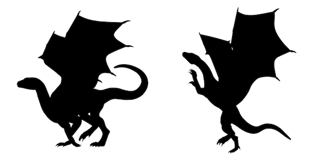 Dragão de silhueta