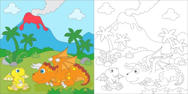 dragão para colorir e dragão bebê