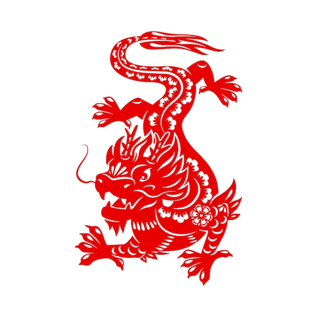 Dragão vector poderoso do ano novo lunar chinês