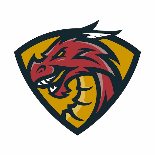 Vetor dragão - vetor logo / ícone ilustração mascote