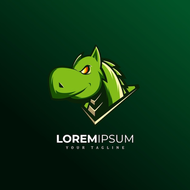 Vetor dragon mascot logo sport premium