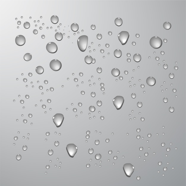 Drops of cool water vector