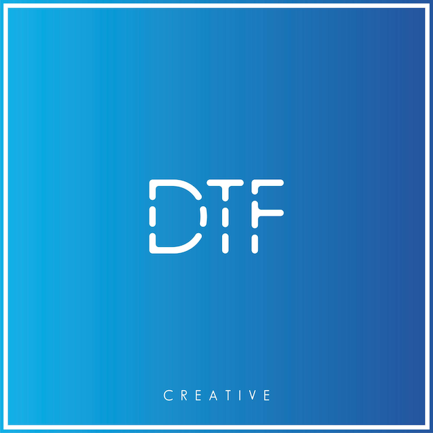 Vetor dtf premium vector último logo design logo criativo ilustração vector minimal logo monograma