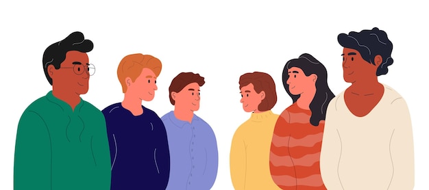 Duas equipes corporativas contra concorrentes Igualdade de homens e mulheres Confronto de negócios
