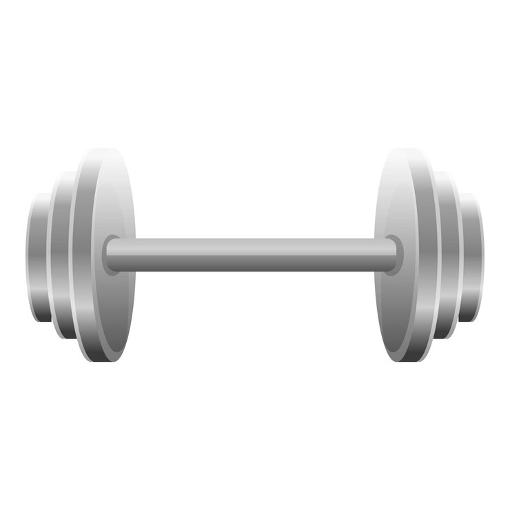Vetor dumbell, ícone, caricatura, de, dumbell, vetorial, ícone, para, web design, isolado, branco, fundo