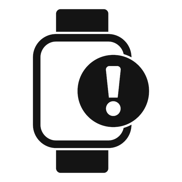 Vetor duração expirada do ícone do smartwatch vetor simples data-limite do evento