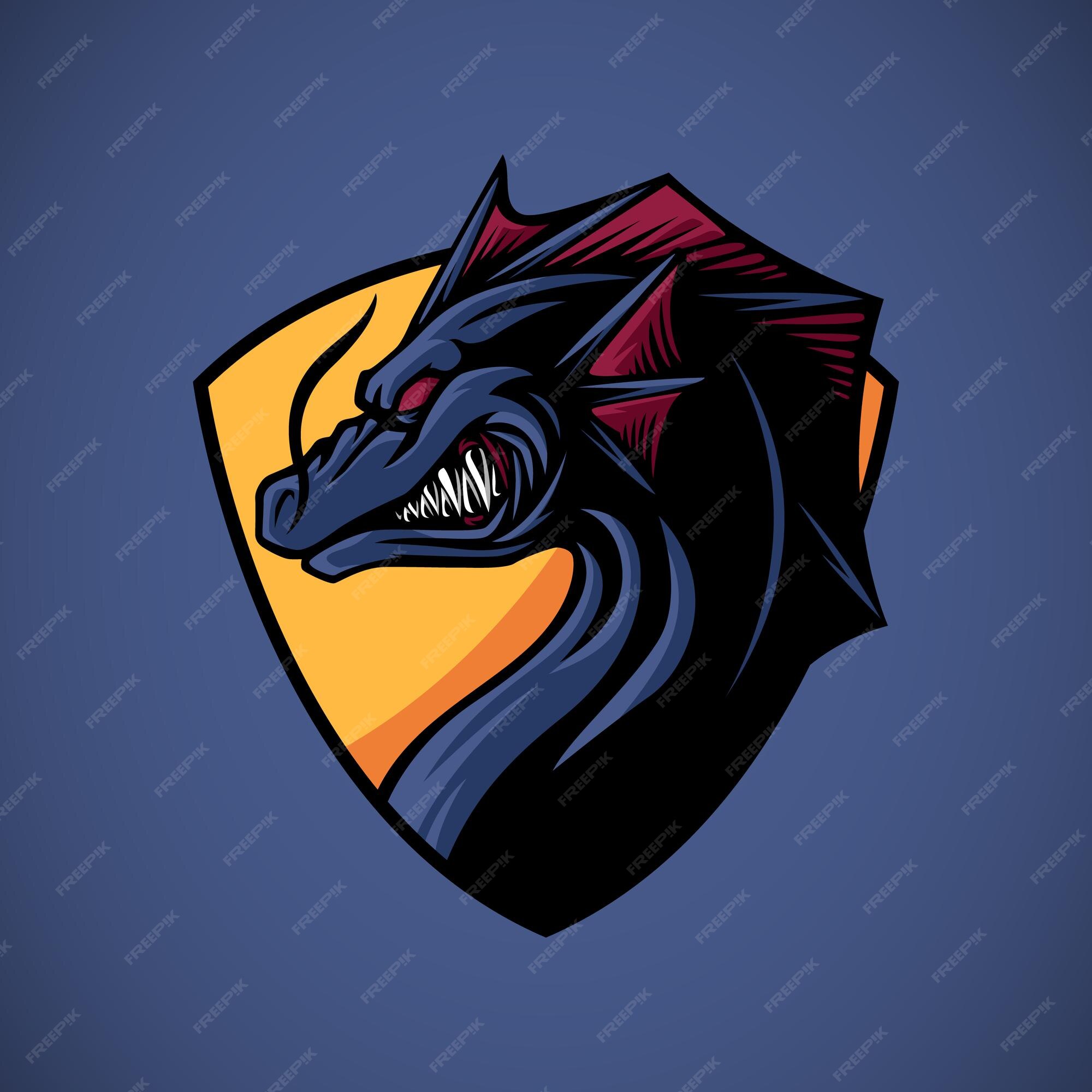 Logotipo Do Jogo Esport De Cabeça Azul De Dragão Ilustração do Vetor -  Ilustração de mito, azul: 220657056