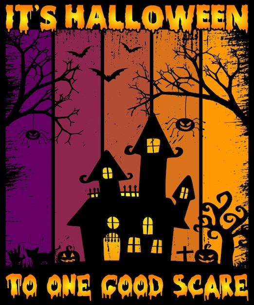 Vetor É halloween para um bom susto, halloween design