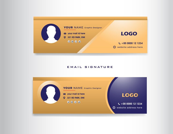 Vetor e-mail footer e-mail assinatura modelo de design de capa de mídia social pessoal