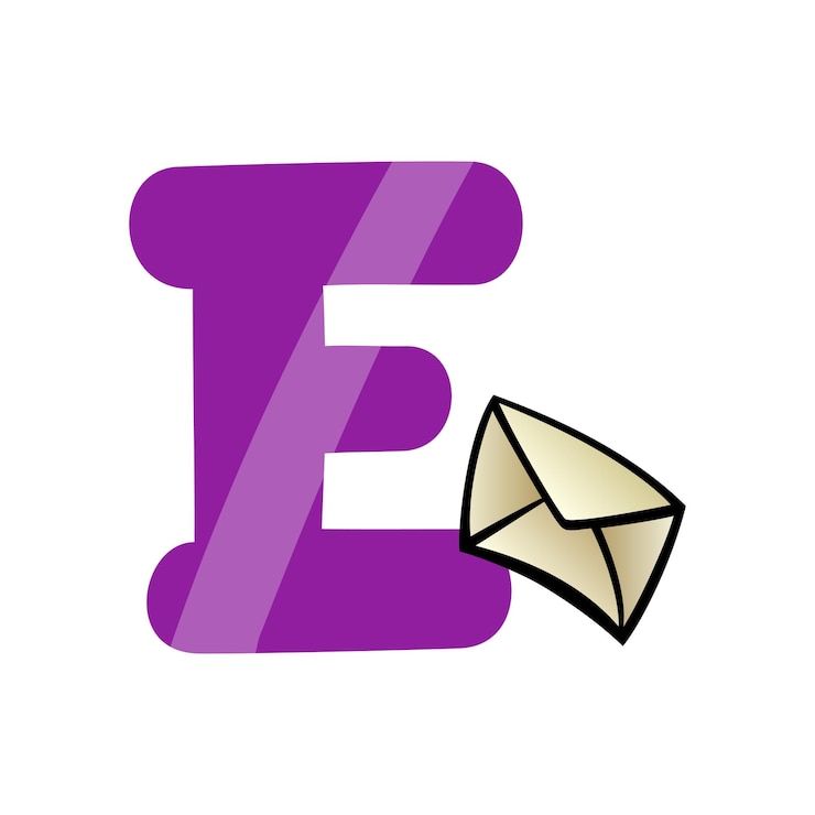Vetor e roxo para e-mail