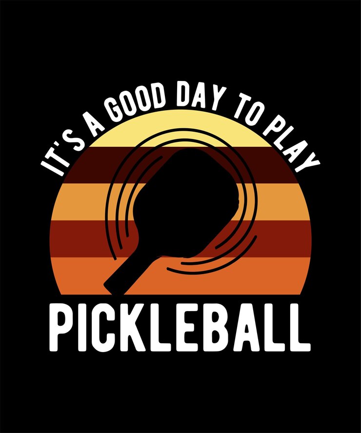 Vetor é um bom dia para jogar pickleball pickleball t-shirt design