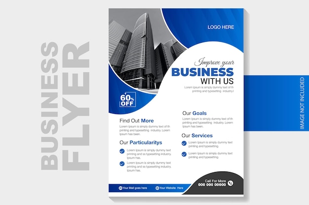 Vetor É um modelo de folheto de negócios corporativos moderno, profissional, criativo e atraente
