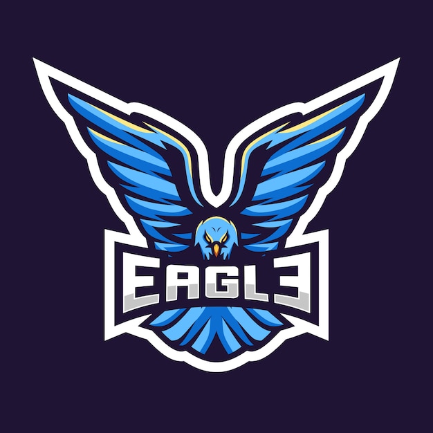 Eagle esport logo illustration design impressionante